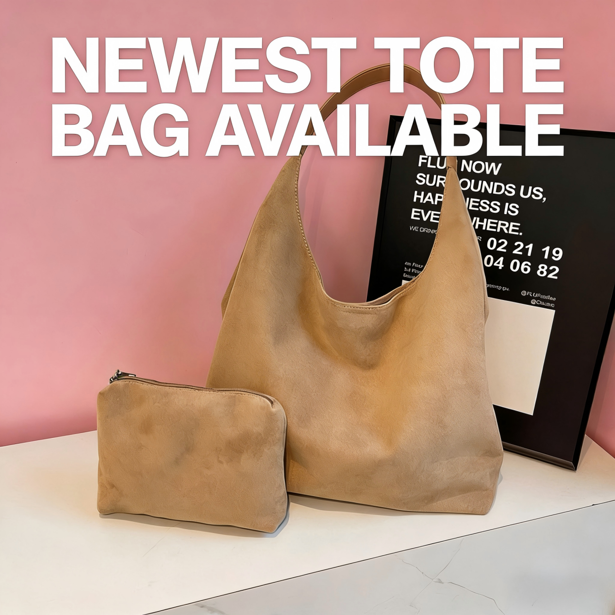 New Trendy Retro Suede Hobo Shoulder Bag for Women - Large Capacity Tote Bag with Pouch