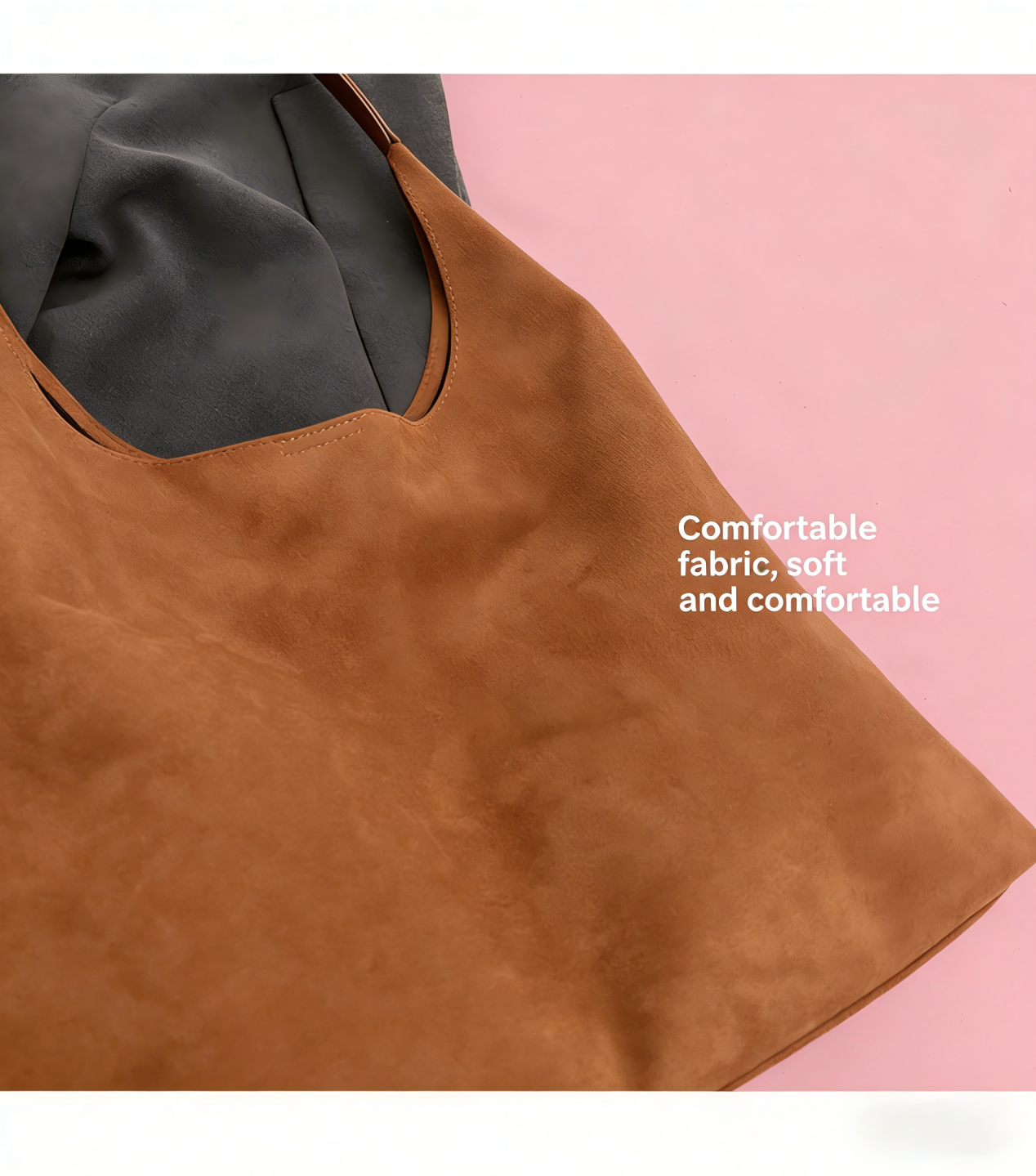 New Trendy Retro Suede Hobo Shoulder Bag for Women - Large Capacity Tote Bag with Pouch