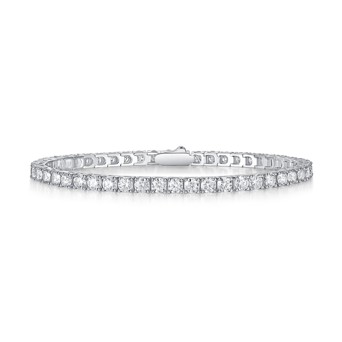 S925 Sterling Silver Moissanite Tennis Bracelet Gold Plated | Luxury Jewelry for Women Men In Stock