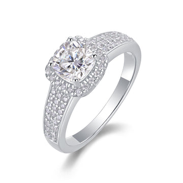 Luxury Square Moissanite Ring | 1ct S925 Sterling Silver, Anti-Tarnish & Trendy