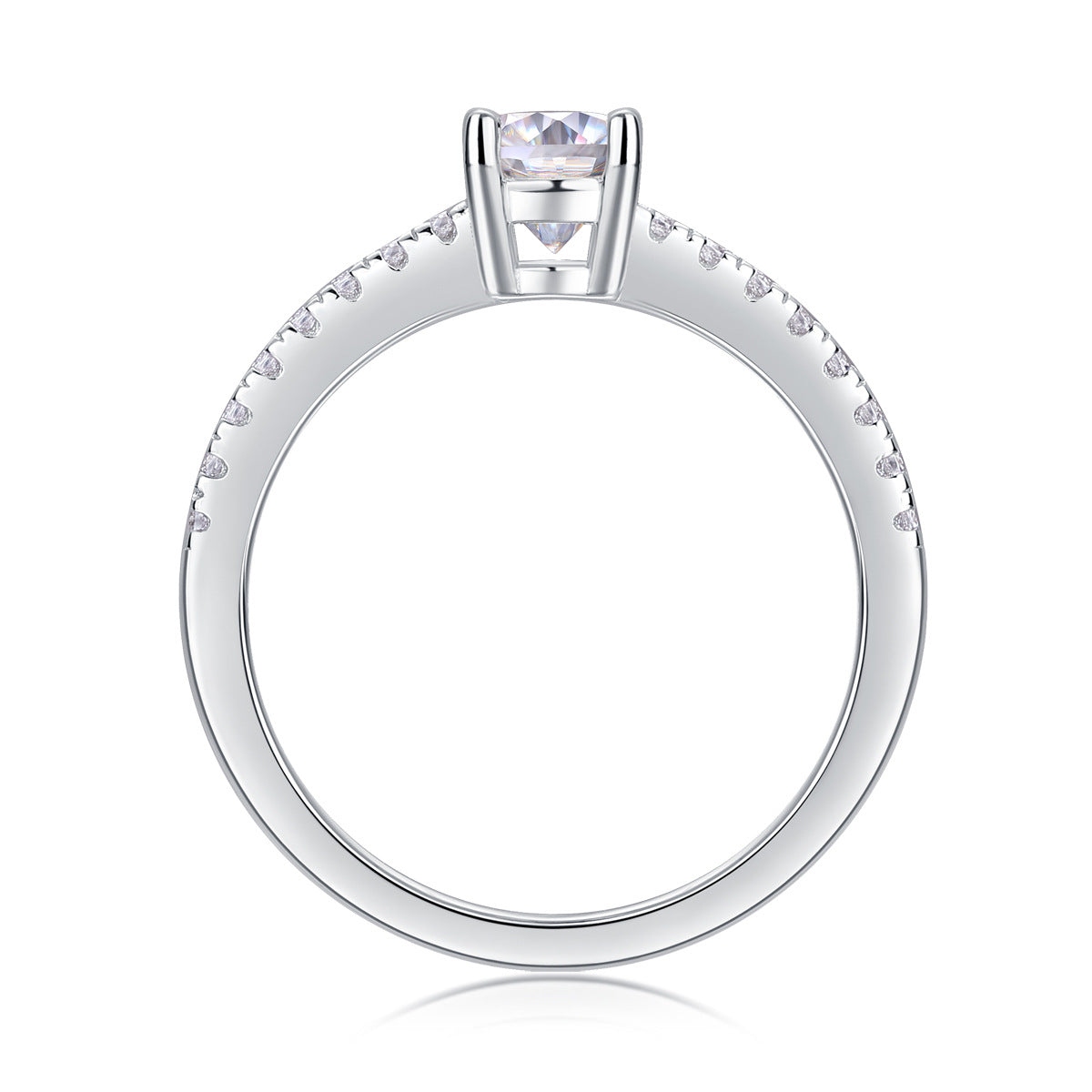 925 Sterling Silver Oval Cut Moissanite Ring for Women | Luxury 4-Prong Setting, Versatile Engagement & Daily Wear